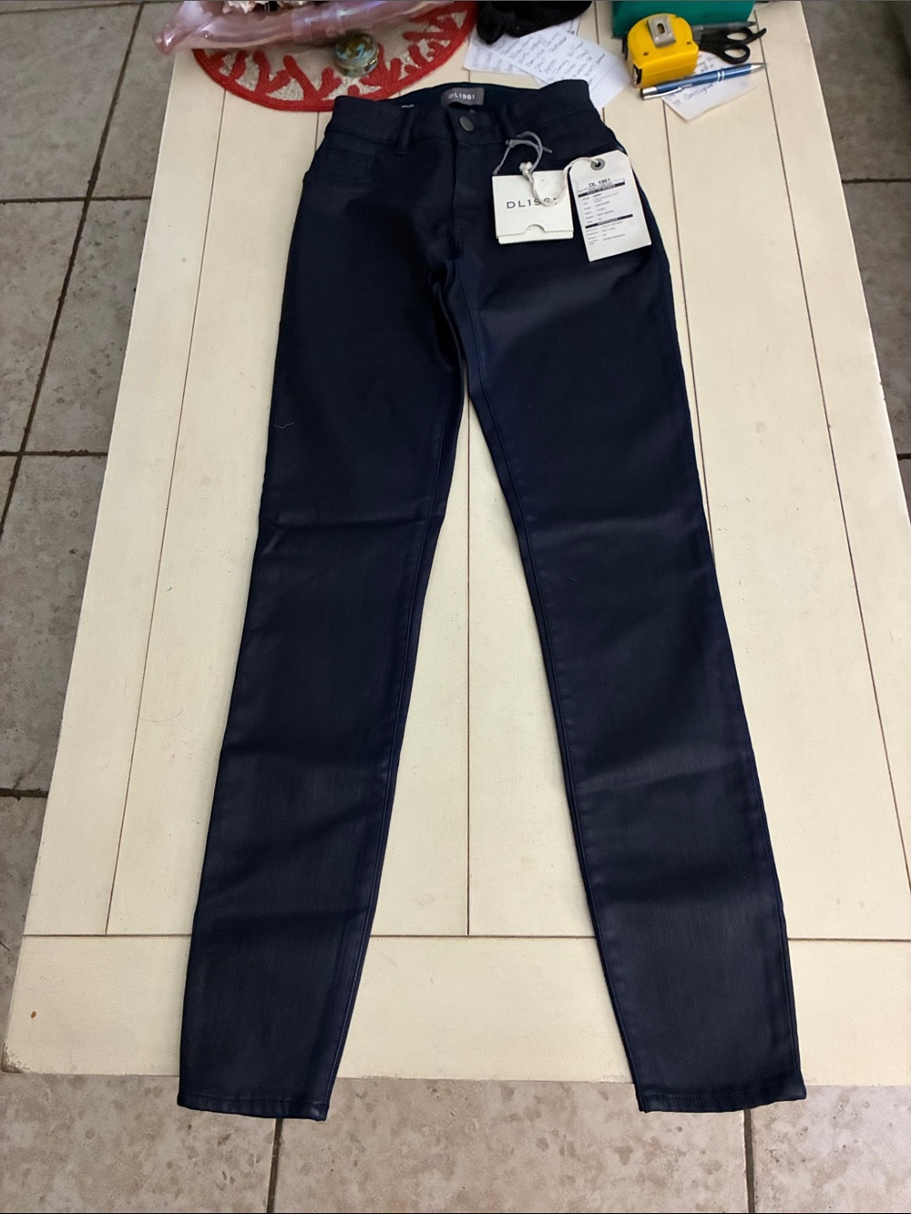 DL1961 Emma leather skinny leg jeans